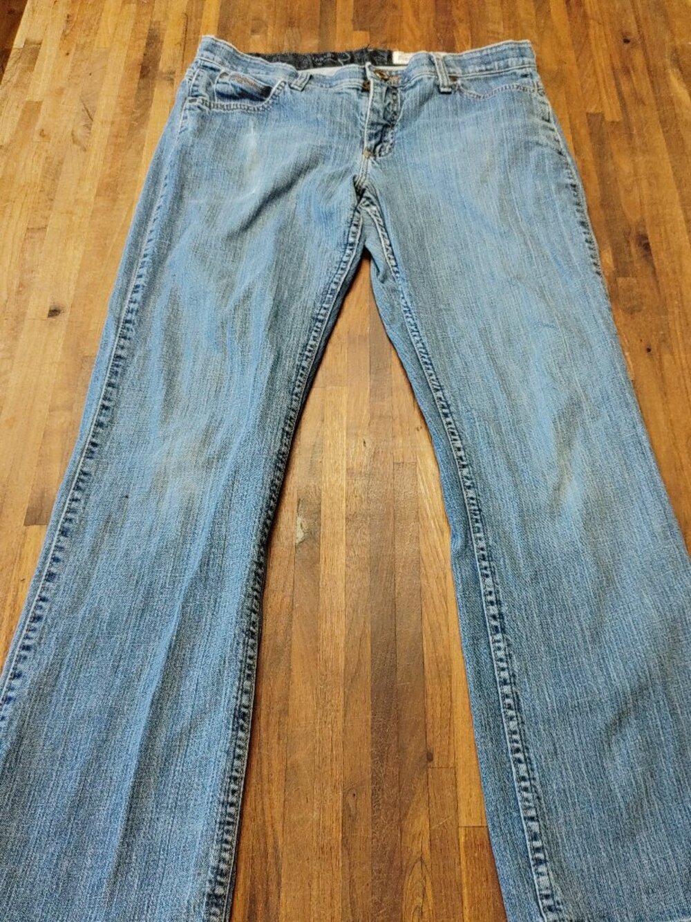 Wrangler Q-Baby Jeans Mid-Rise Bootcut Women's 11/12 x 34 Denim Disney Worldwide